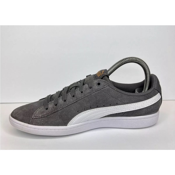 Puma Women's Vikky Soft Foam Comfort Casual Suede Sneakers Grey/White Sz 7 LKNW - Picture 6 of 16